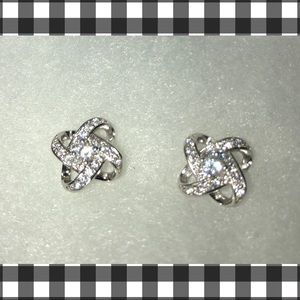 Sterling Silver & Crystal Post Earrings